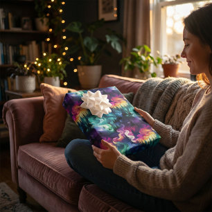 Hoja De Papel De Regalo Aurora Borealis 3D Dreamscape: Diseño etéreo