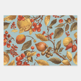 Hoja De Papel De Regalo Autumn Harvest Wrapping Paper Set
