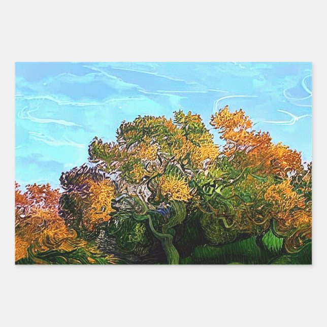 HOJA DE PAPEL DE REGALO AUTUMN TREES (Anverso)