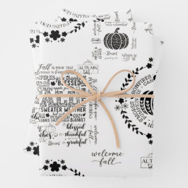 Hoja De Papel De Regalo Autumn Vibes Wrapping Papers