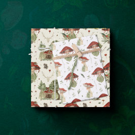 Hoja De Papel De Regalo Autumn Woodland Fairy Mushrooms | Tres paquetes