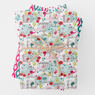 Hoja De Papel De Regalo Aves