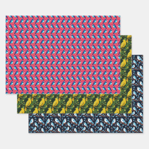 Hoja De Papel De Regalo Aves cortas