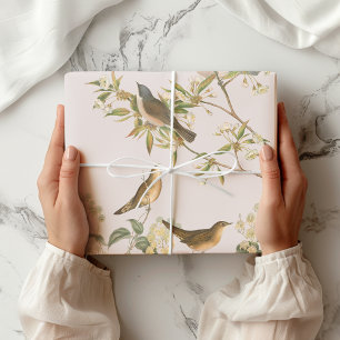 Hoja De Papel De Regalo Aves y hojas, boda romántico