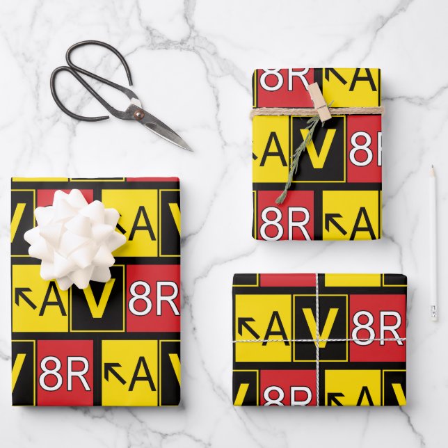 Hoja De Papel De Regalo Aviador (Anverso)