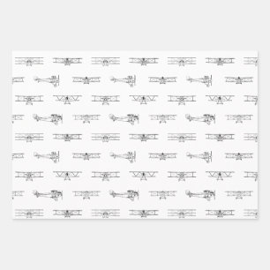 Hoja De Papel De Regalo Aviones de época PERSONALIZADO temática de aviació