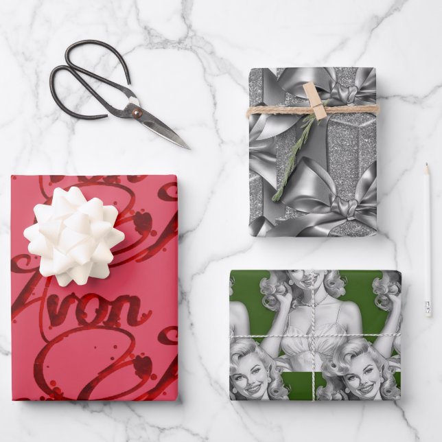 Hoja De Papel De Regalo Avon Navidades (Anverso)
