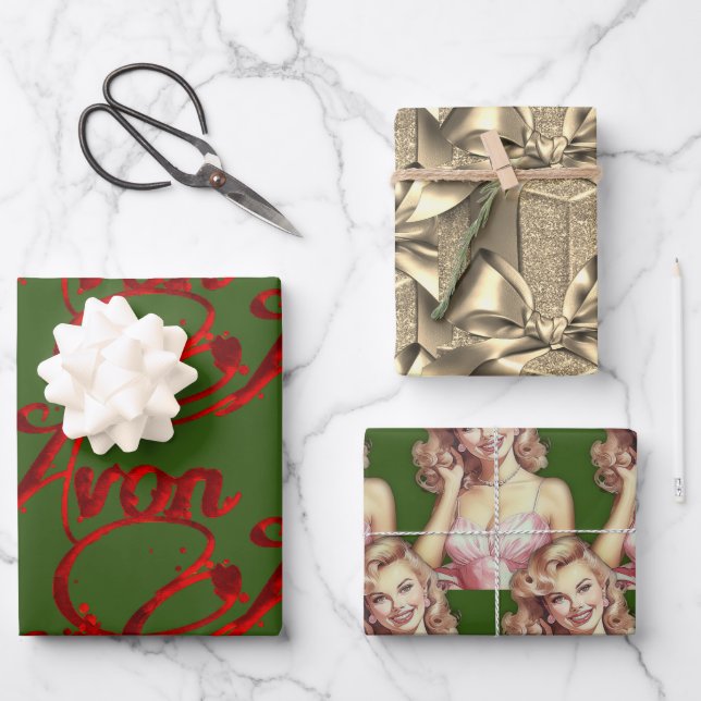 Hoja De Papel De Regalo Avon Navidades (Anverso)