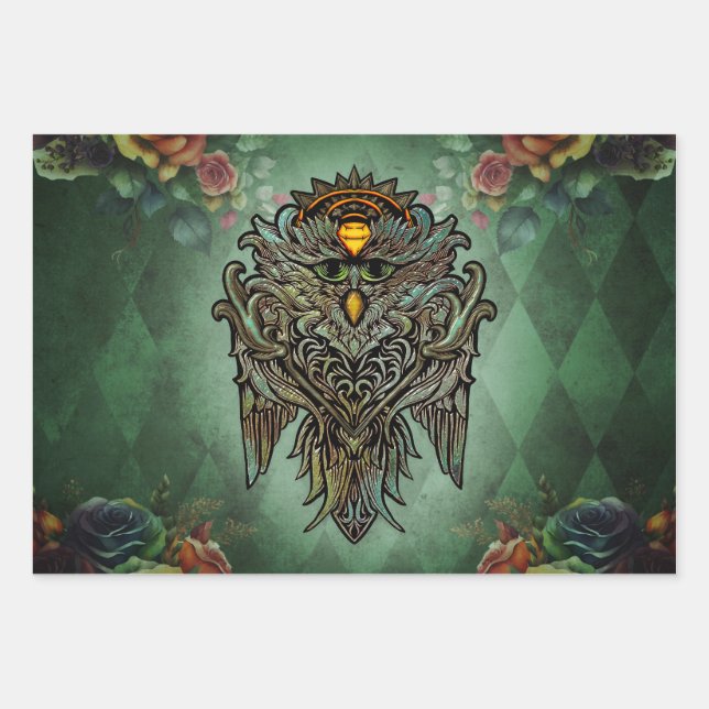 Hoja De Papel De Regalo Awesome owl (Anverso)