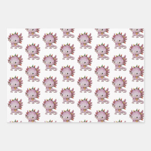 Hoja De Papel De Regalo Axolotl festivo