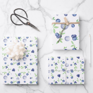 Hoja De Papel De Regalo Azul acuarela