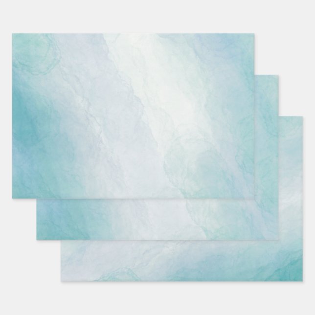 Hoja De Papel De Regalo Azul acuático (Set)