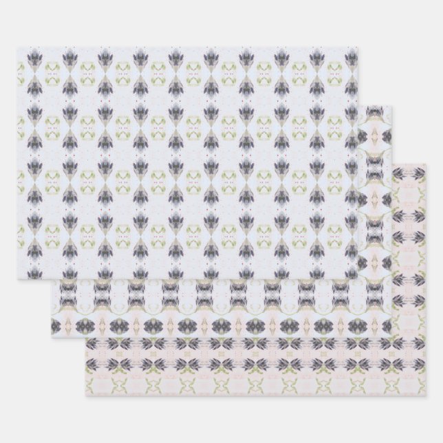 Hoja De Papel De Regalo Azul Claro Y Oscuro (Set)