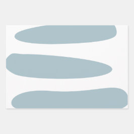 Hoja De Papel De Regalo Azul Huevo de Pato y Blanco Abstracto