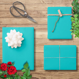 Hoja De Papel De Regalo Azul Huevo de Robin Color Sólido | Clásico | Elega