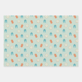 Hoja De Papel De Regalo Azul lindo / Verde Ramadán Eid