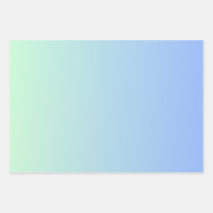 Hoja De Papel De Regalo Azul Plata Morado Ombre Blanco