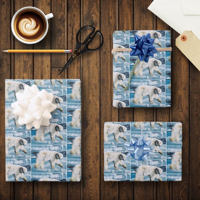 Hoja De Papel De Regalo Azul polar ártico (Subido por el creador)