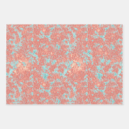 Hoja De Papel De Regalo azul rosado envolvente