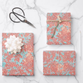Hoja De Papel De Regalo azul rosado envolvente