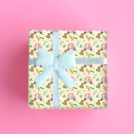 Hoja De Papel De Regalo Baby Jungle Animals Golfing Baby Shower