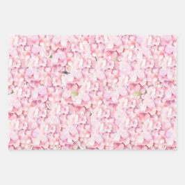 Hoja De Papel De Regalo Baby Shower con mariposa floral rosa personalizado