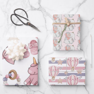 Hoja De Papel De Regalo Baby Shower de Baby Animals