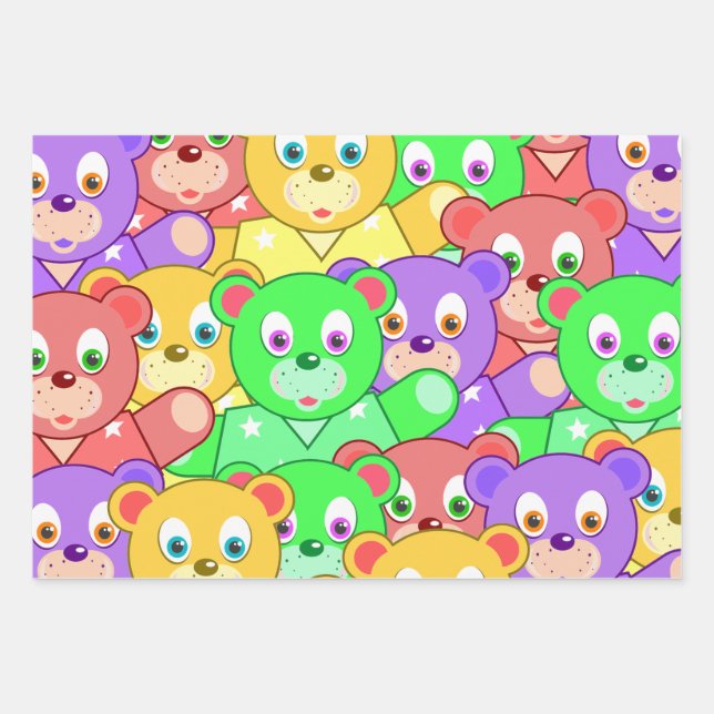 Hoja De Papel De Regalo Baby Teddy Bear (Anverso)
