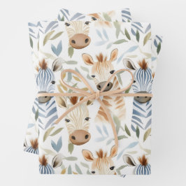 Hoja De Papel De Regalo Baby zebras