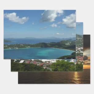 Hoja De Papel De Regalo Bahía de Magens, Isla Hermosa de Santo Tomás