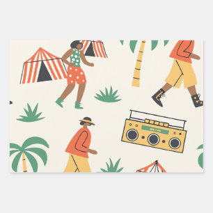 Hoja De Papel De Regalo Bailar en verano