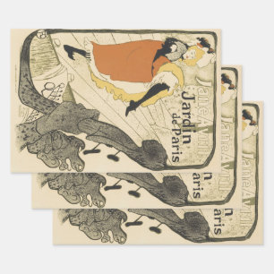 Hoja De Papel De Regalo Bailarina Art Nouveau Jane Avril por Toulouse Laut