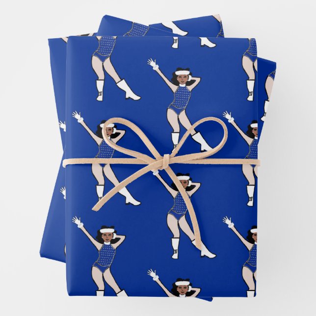 Hoja De Papel De Regalo Bailarina Azul de Invierno (In situ)