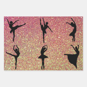 Hoja De Papel De Regalo Bailarina bailarina de ballet Purpurinoso