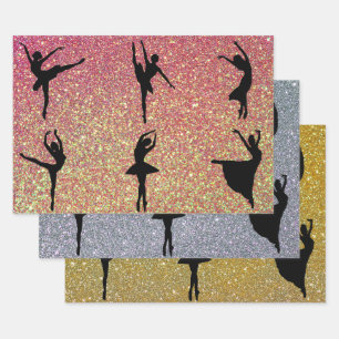 Hoja De Papel De Regalo Bailarina bailarina de ballet Purpurinoso