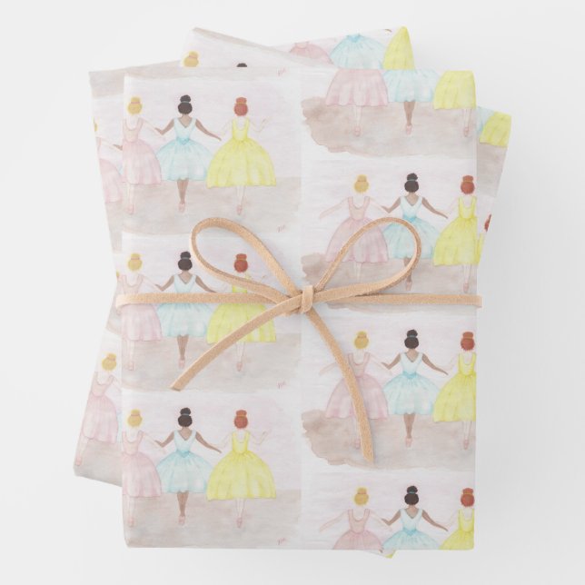Hoja De Papel De Regalo Bailarinas de ballet de punta (In situ)