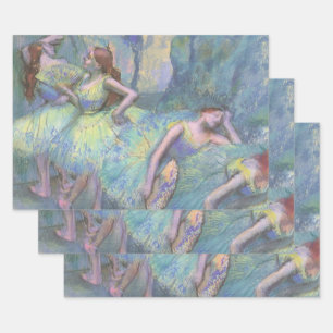 Hoja De Papel De Regalo Bailarinas entre bastidores de Edgar Degas