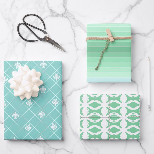 Hoja De Papel De Regalo Bajo el mar (Anverso)