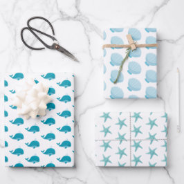 Hoja De Papel De Regalo Bajo el mar, Ocean Animals
