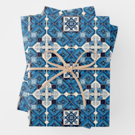 Hoja De Papel De Regalo Baldosas mediterráneas, portuguesas, azulejo, mall