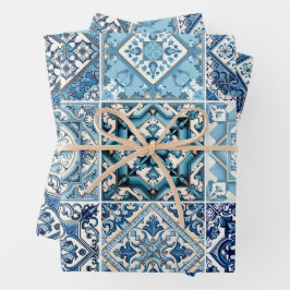 Hoja De Papel De Regalo Baldosas mediterráneas, portuguesas, azulejo, mall