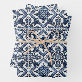 Hoja De Papel De Regalo Baldosas mediterráneas, portuguesas, azulejo, mall