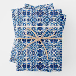 Hoja De Papel De Regalo Baldosas mediterráneas, portuguesas, azulejo, mall