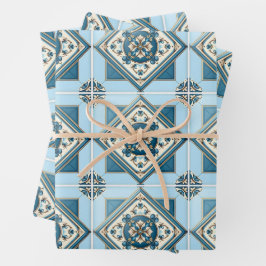 Hoja De Papel De Regalo Baldosas mediterráneas, portuguesas, azulejo, mall