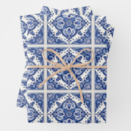 Hoja De Papel De Regalo Baldosas mediterráneas, portuguesas, azulejo, mall