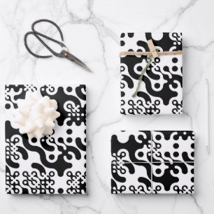 Hoja De Papel De Regalo Baldosas Truchet Psicodélicas Geniales