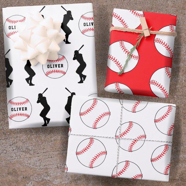 Hoja De Papel De Regalo Ball Player Kids Nombre cumpleaños (Subido por el creador)