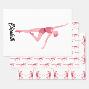 Hoja De Papel De Regalo Ballerina con personalización de nombres