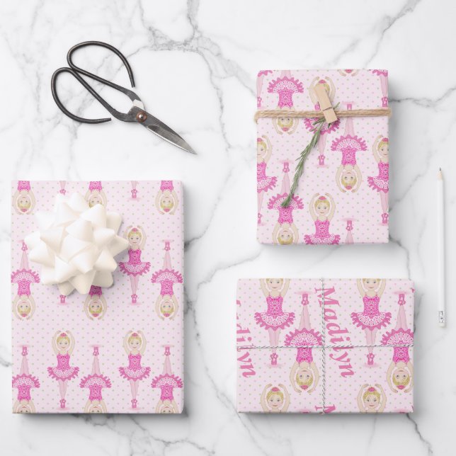 Hoja De Papel De Regalo Ballerina Gift Wrap (Anverso)