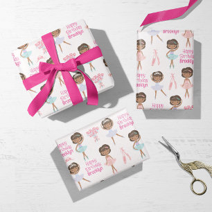 Hoja De Papel De Regalo Ballerina negra personalizada